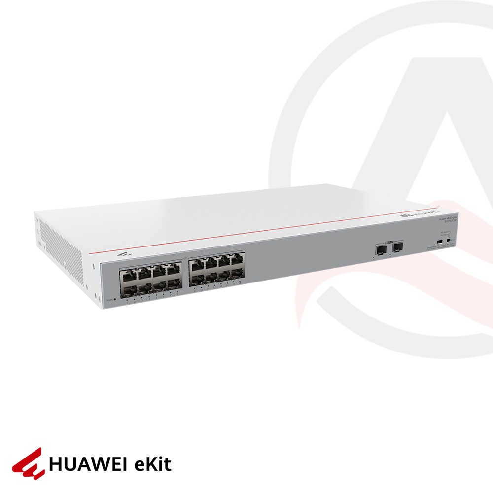 Huawei S110-16LP2SR - 16 Port PoE, 2 Port SFP, 10/100/1000 L2 Yönetilemez Switch, 124W