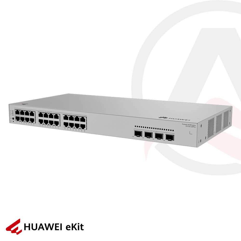 Huawei S310S-24P4J - 24 Port PoE, 4 Port 2.5G SFP, 10/100/1000 L2+ Yönetilebilir Switch, 400W