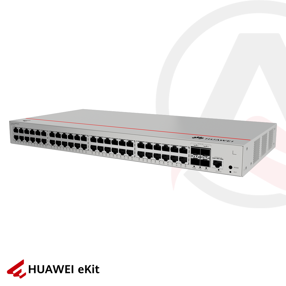 Huawei S220-48P4S - 48 Port PoE, 4 Port SFP, 10/100/1000 L2 Yönetilebilir Switch, 380W