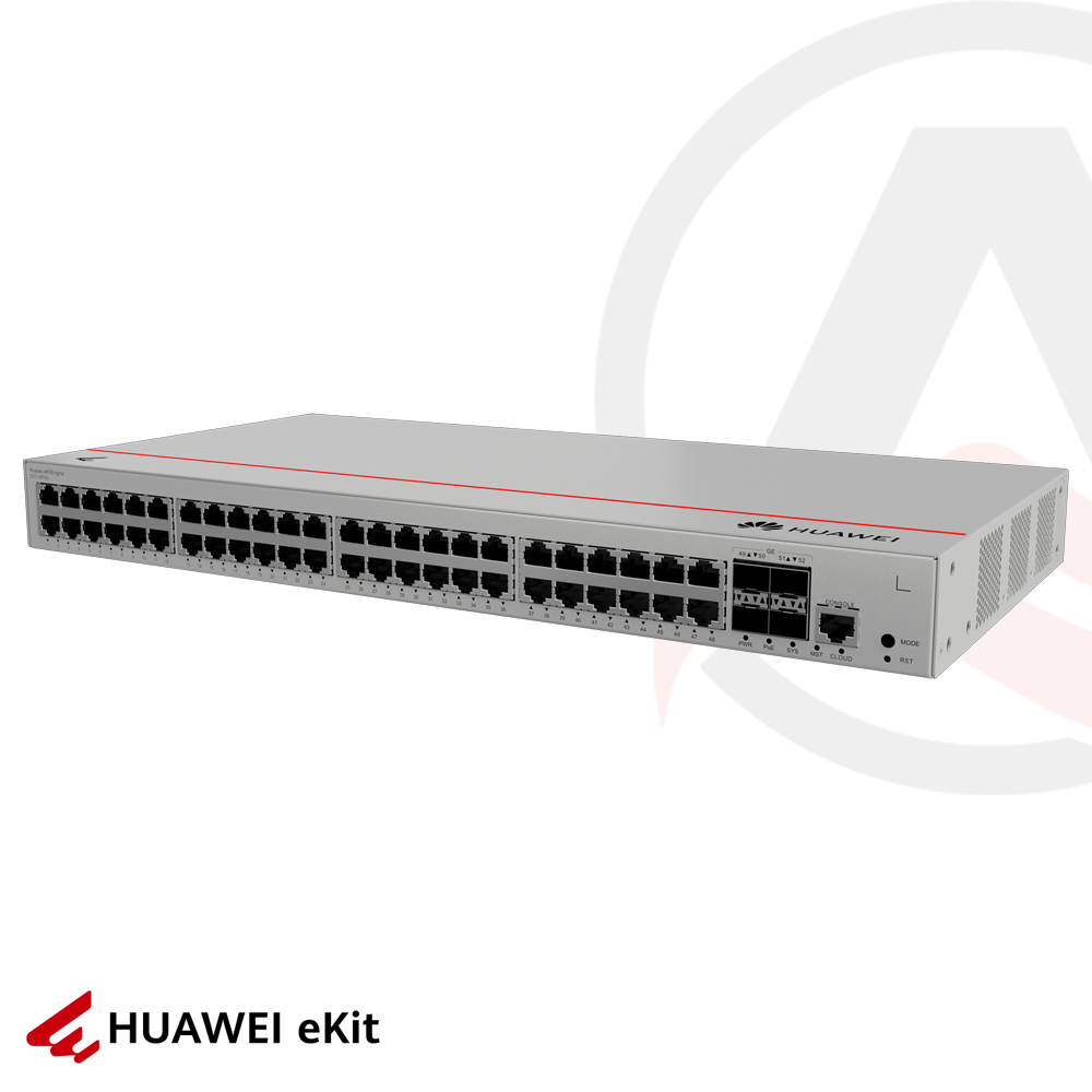 Huawei S310-48P4S - 48 Port PoE, 4 Port 1G SFP, 10/100/1000 L2+ Yönetilebilir Switch, 380W