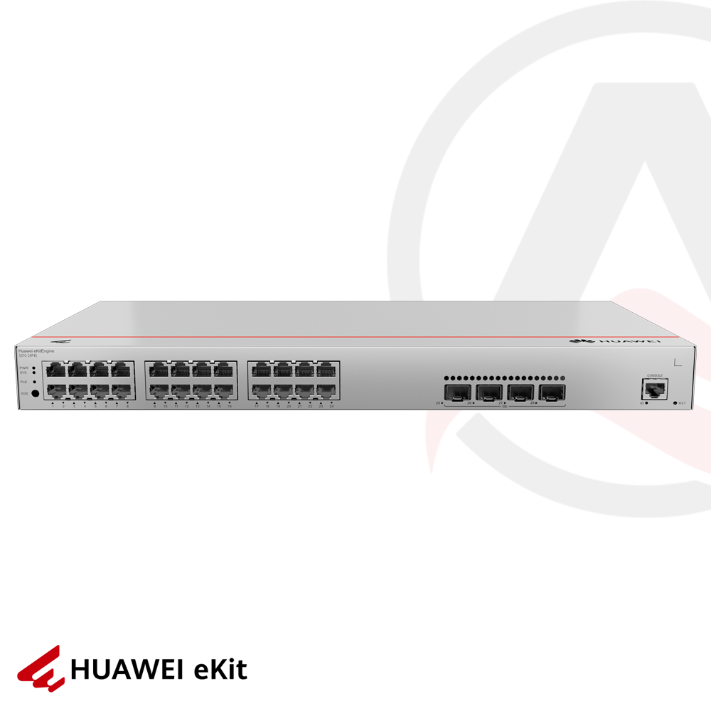 Huawei S310-24P4S - 24 Port PoE, 4 Port 1G SFP, 10/100/1000 L2+ Yönetilebilir Switch, 400W