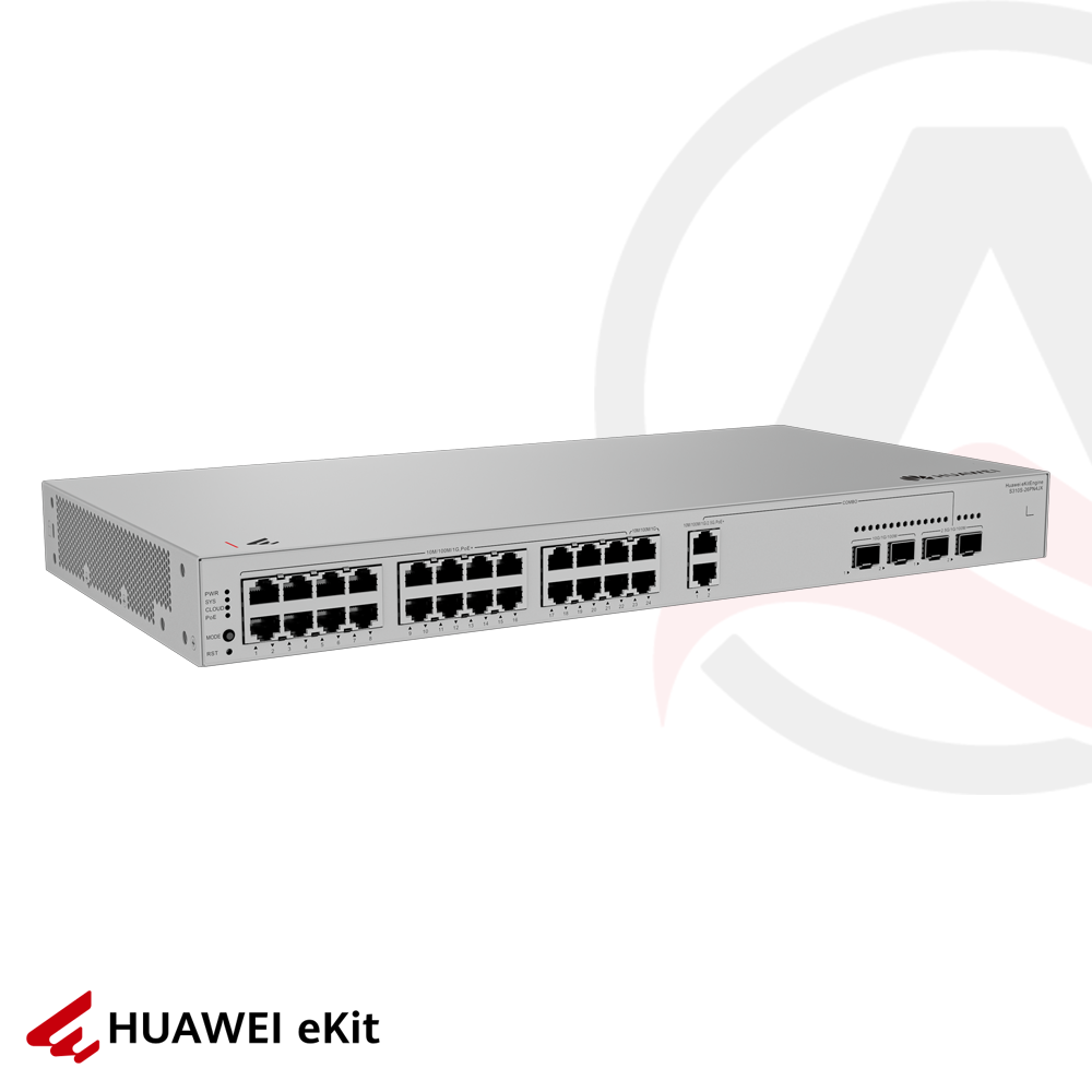 Huawei S310S-26PN4JX - 24 Port PoE, 2 Port 2.5G, 2 Port 10G SFP+, 10/100/1000 L2+ Yönetilebilir Switch, 4W